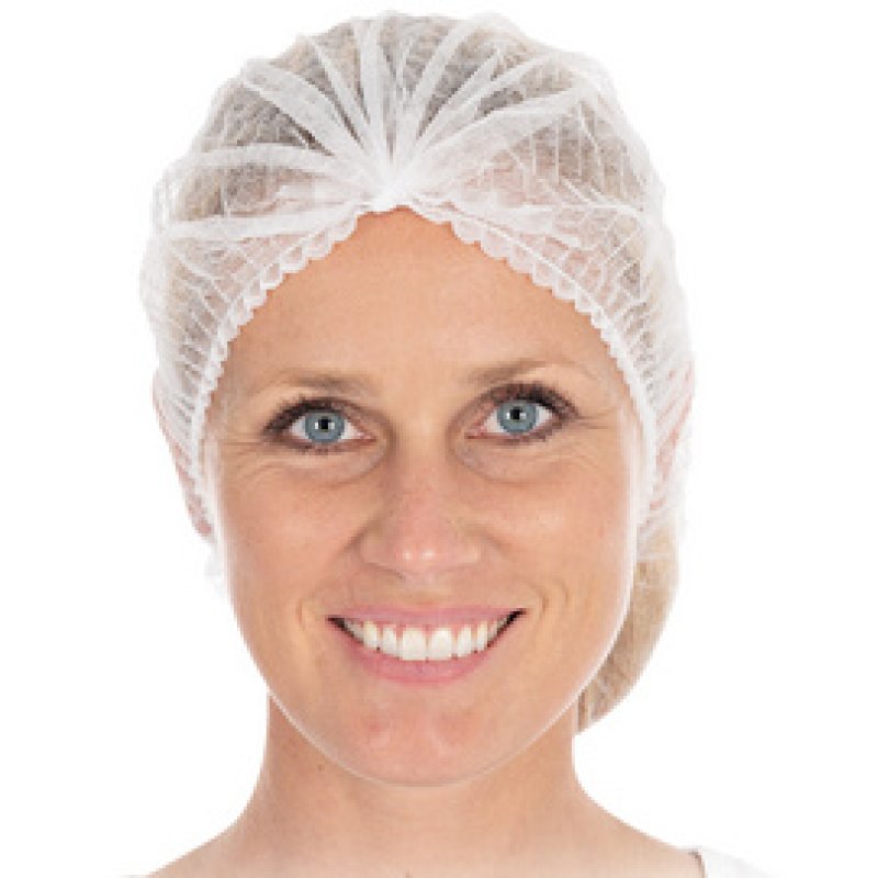 Restposten: HYGOSTAR PP-Klipp-Haube, PP-Vlies, weiß