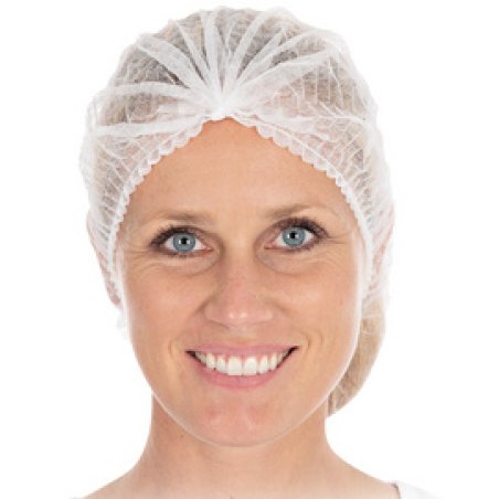 Restposten: HYGOSTAR PP-Klipp-Haube, PP-Vlies, weiß