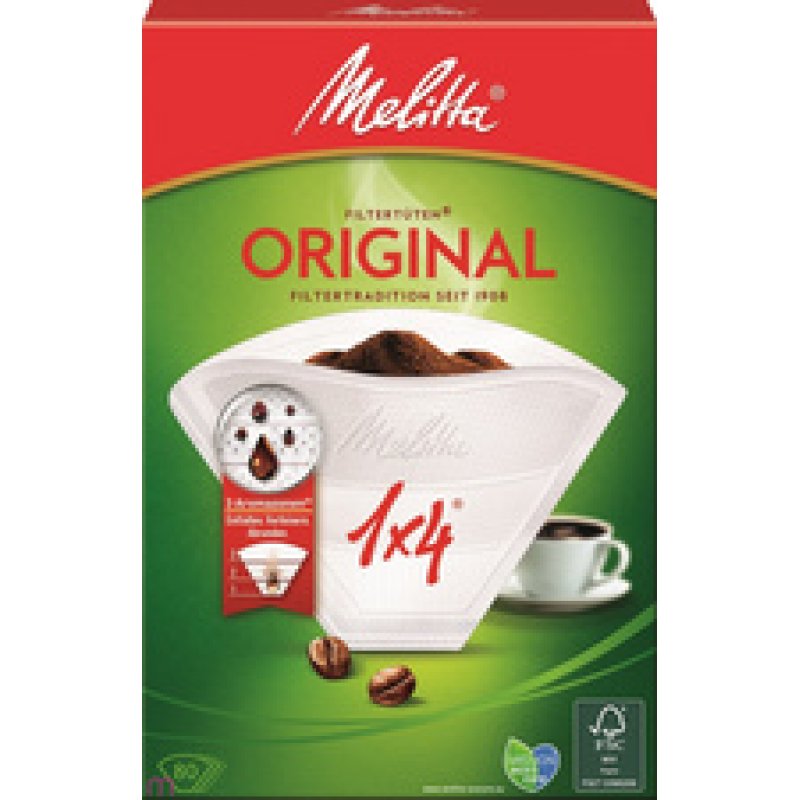 Restposten: Melitta Aroma-Filtertüten "1x4", weiß
