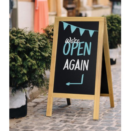 Restposten: Securit Kundenstopper DELUXE, Kreideoberfläche,