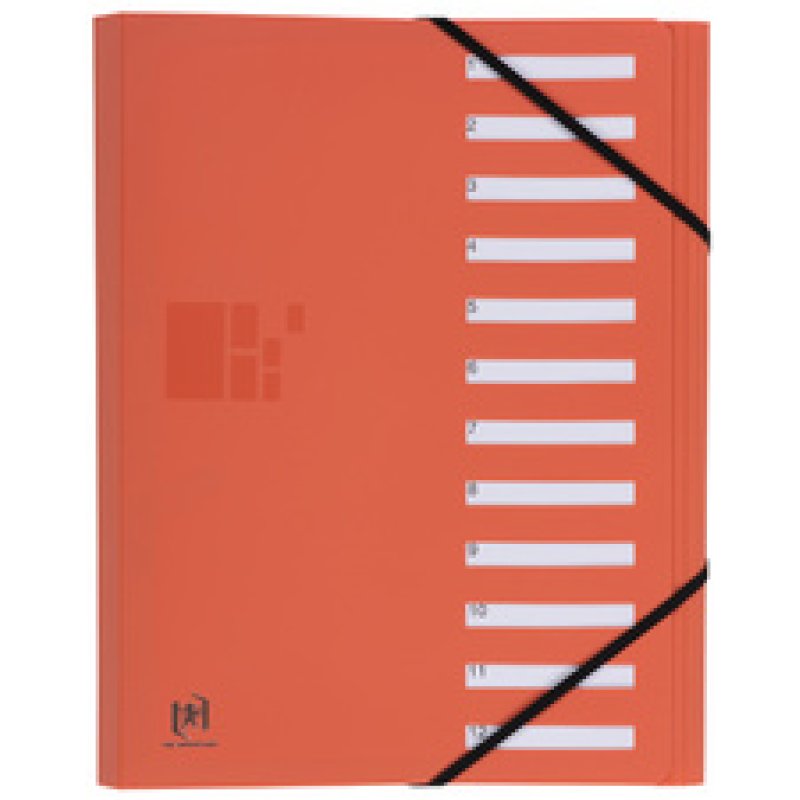 Restposten: Oxford Ordnungsmappe, DIN A4, Fächer 1-12, grau