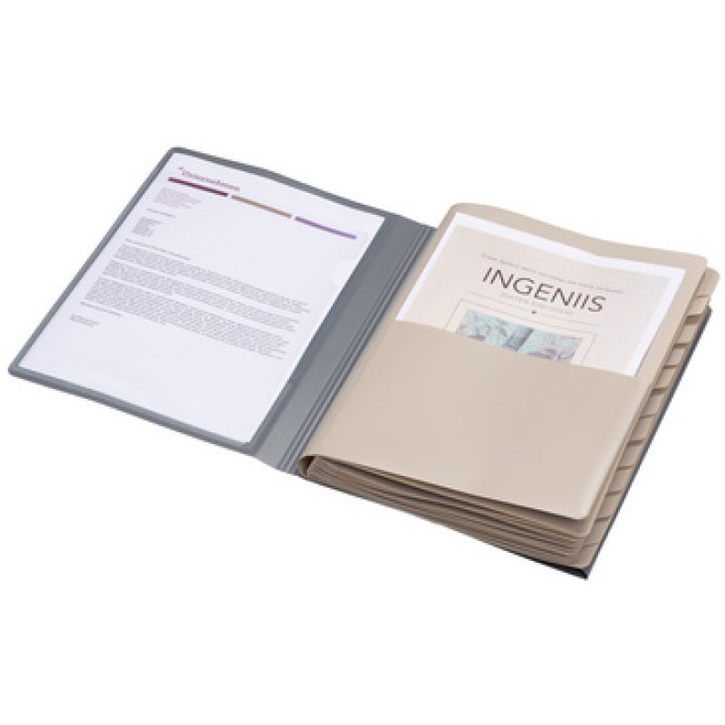 Restposten: Oxford Ordnungsmappe, DIN A4, Fächer 1-12, grau