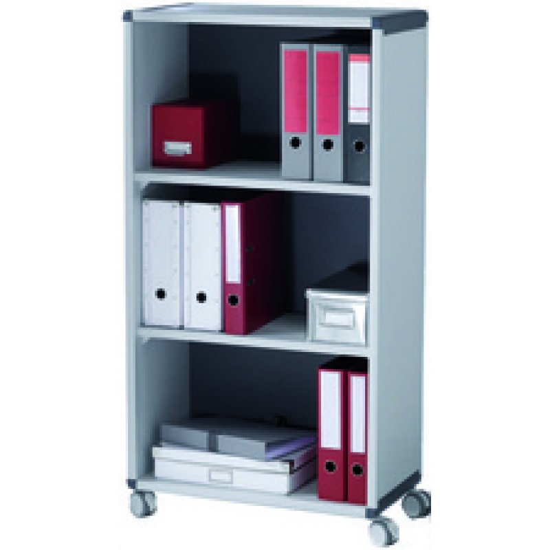 Restposten: PAPERFLOW Rollwagen, 3 Fächer, grau / anthrazit