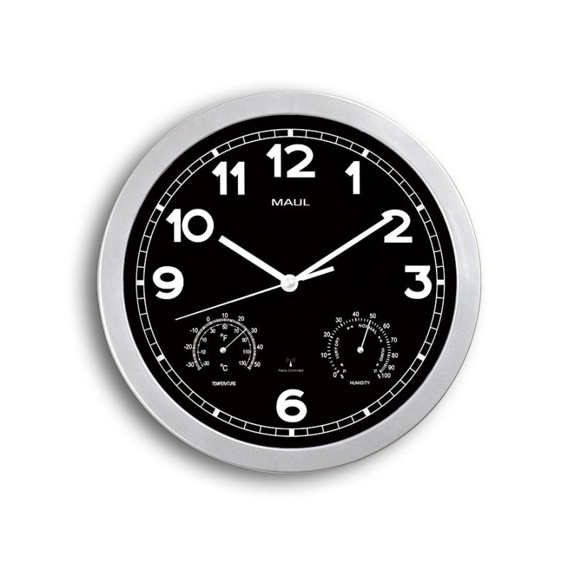 Restposten: MAUL Wanduhr/Funkuhr MAULdrive, Durchm.: 300 mm,