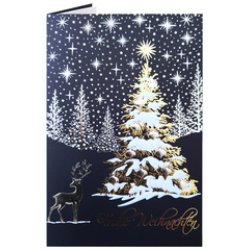 Restposten: RÖMERTURM Weihnachtskarte "Blauer Winterwald"