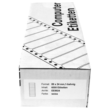 Restposten: Kores Computer-Etiketten, endlos, 89 x 36 mm,