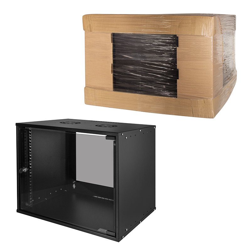 LogiLink W09C55B rack cabinet 9U Wall mounted rack Black