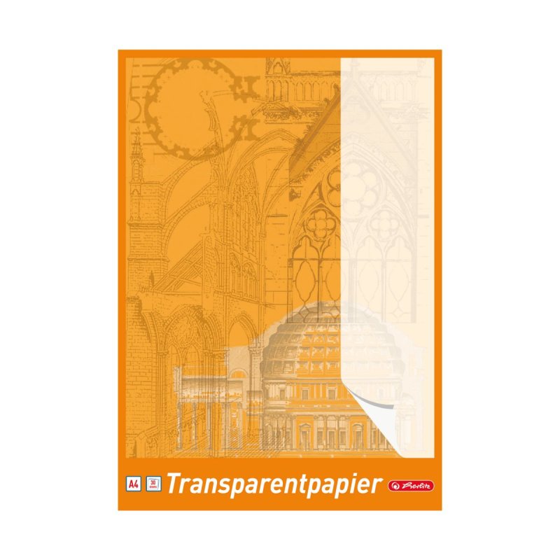 herlitz Bloc de papier transparent A4, 65 g/m2