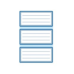 Herlitz 830240 étiquette auto-collante Rectangle Bleu, Blanc 9 pièce(s)