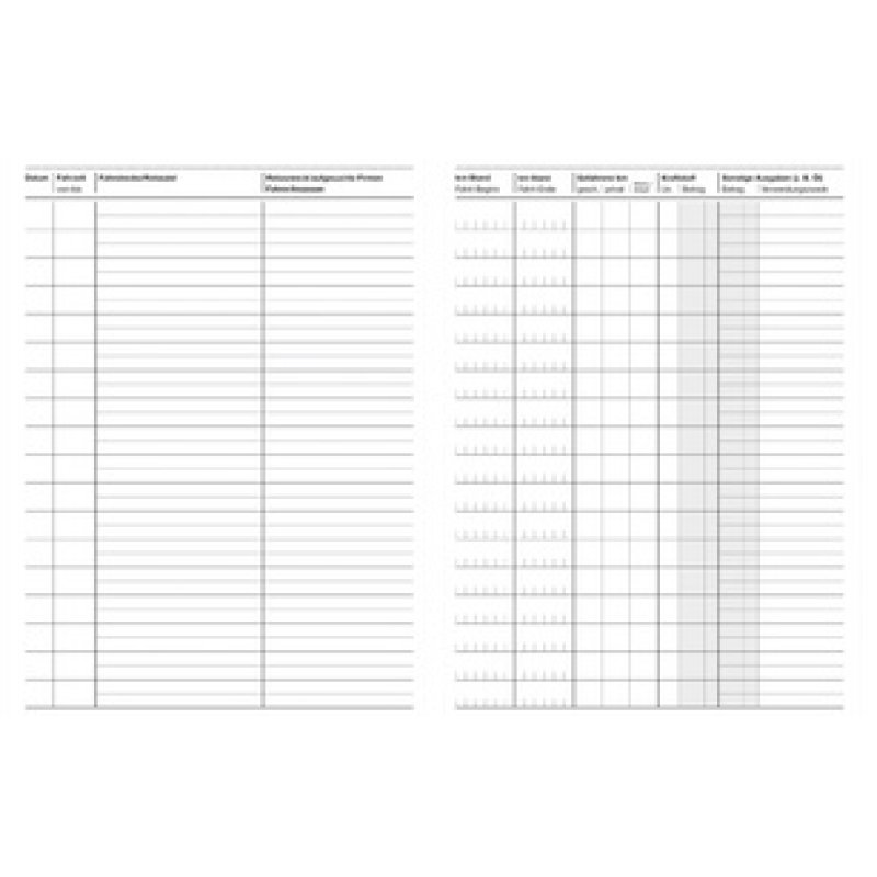 herlitz Formularbuch "Fahrtenbuch 602", A5, 32 Blatt