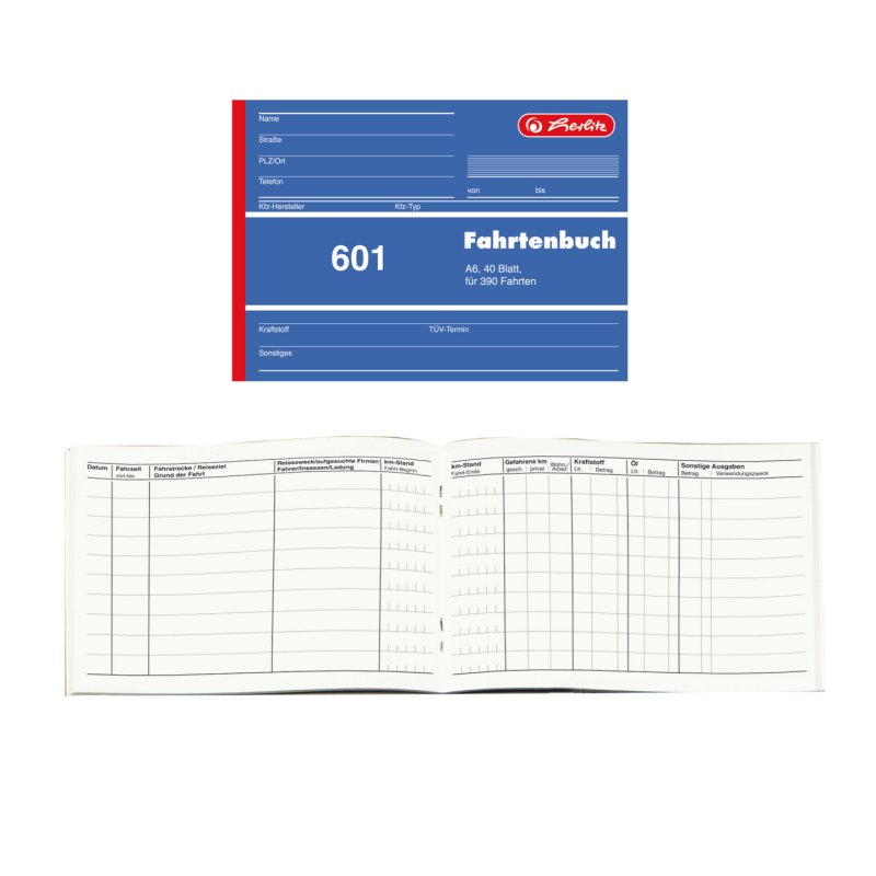 Herlitz 840645 administration book Blue, White A6 40 sheets