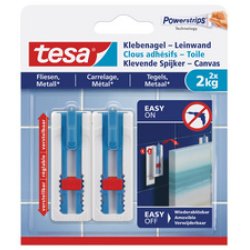 tesa Powerstrips Clou adhésif, pour carrelage & métal, 2 kg
