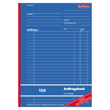 Herlitz 880427 livre d'administration Bleu A4 80 feuilles