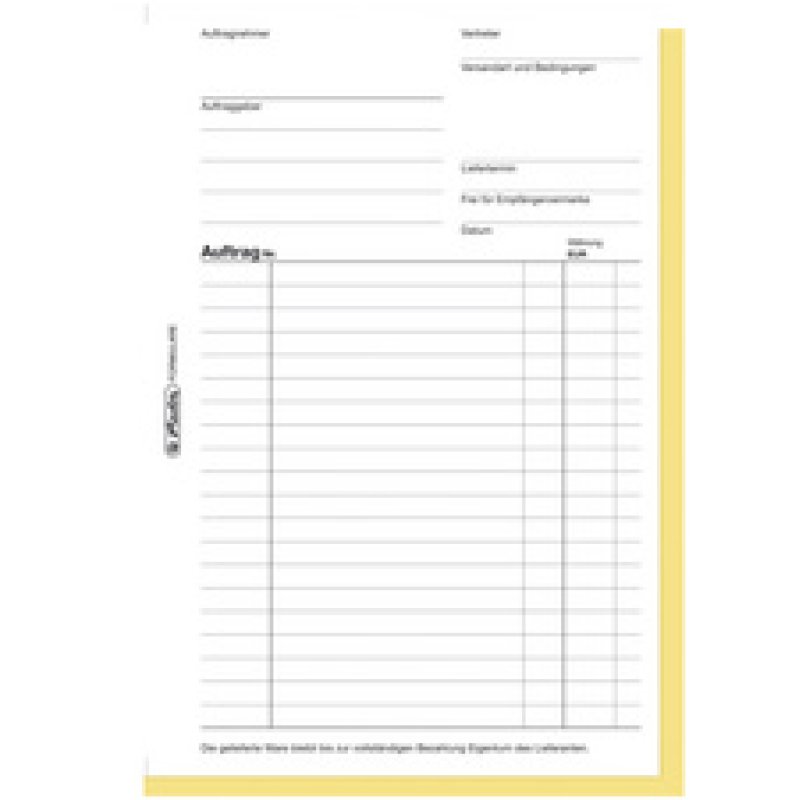 herlitz Formularbuch "Auftrag 102", DIN A5, 2 x 40 Blatt