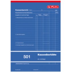 herlitz Formularbuch "Kassenbericht 501" DIN A5, 50 Blatt