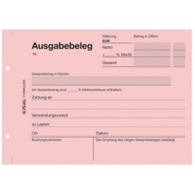 herlitz Formularbuch "Ausgabebeleg 302", DIN A6, 50 Blatt