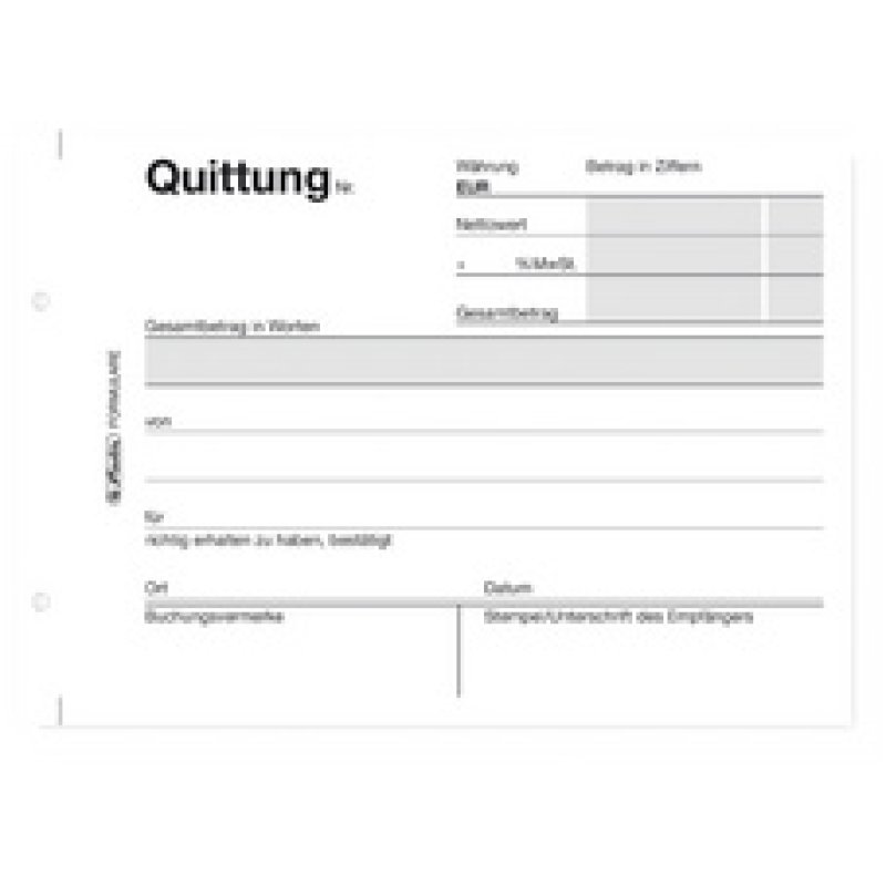 herlitz Formularbuch "Quittung 403", DIN A6, 2 x 50 Blatt
