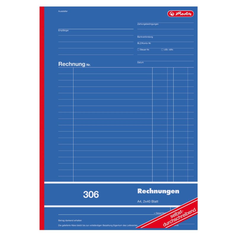 Herlitz 888420 administration book Blue A4 80 sheets