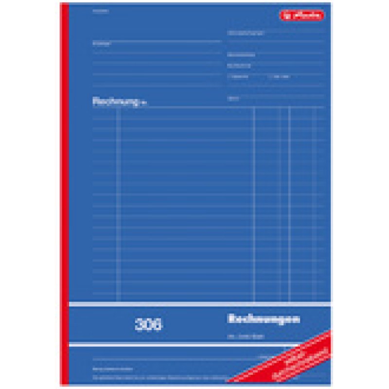 herlitz Formularbuch "Rechnung 305", DIN A5, 2 x 40 Blatt
