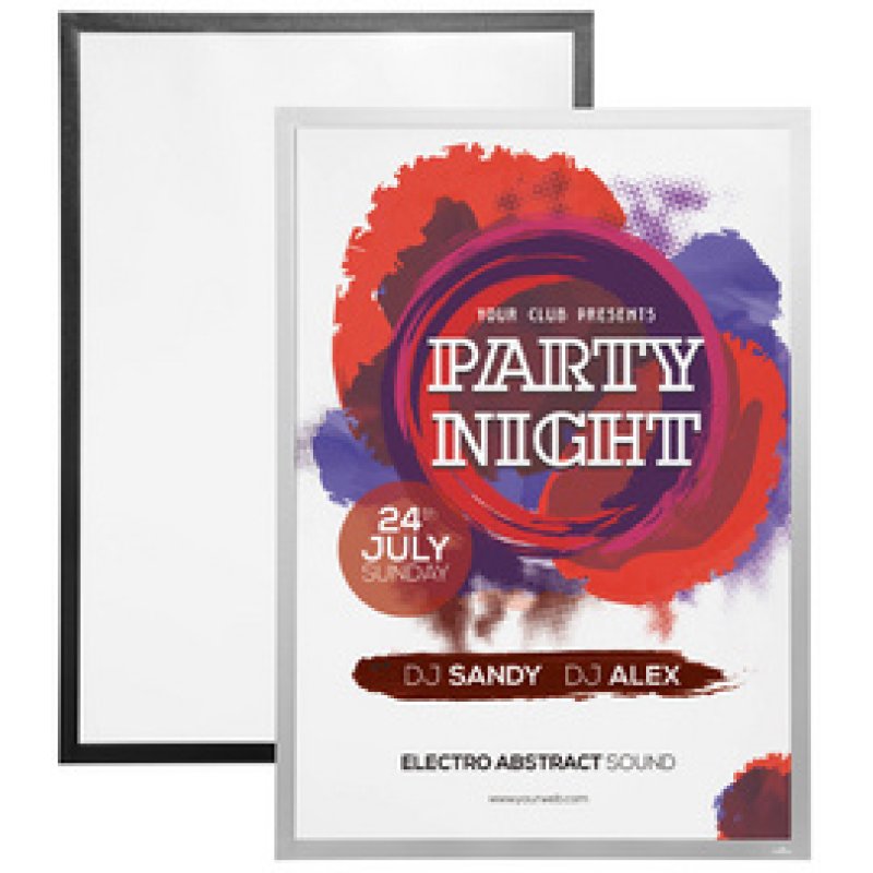 DURABLE Cadre info DURAFRAME POSTER, A2, argent