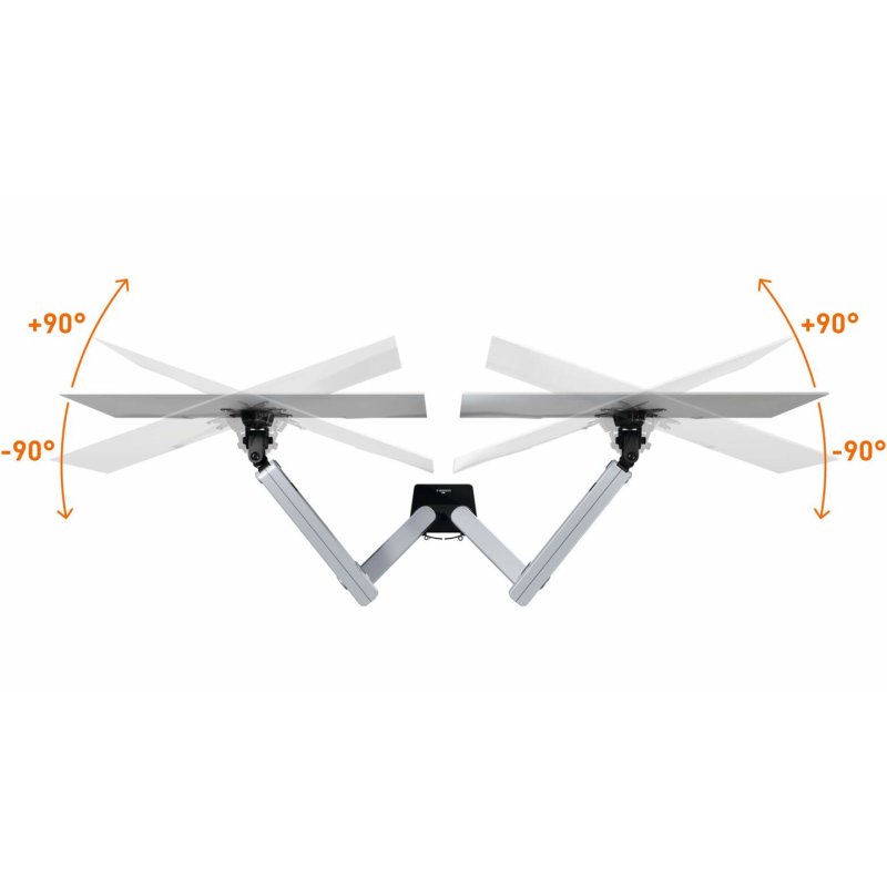 DURABLE Bras SELECT PLUS, pour 2 écrans, pince