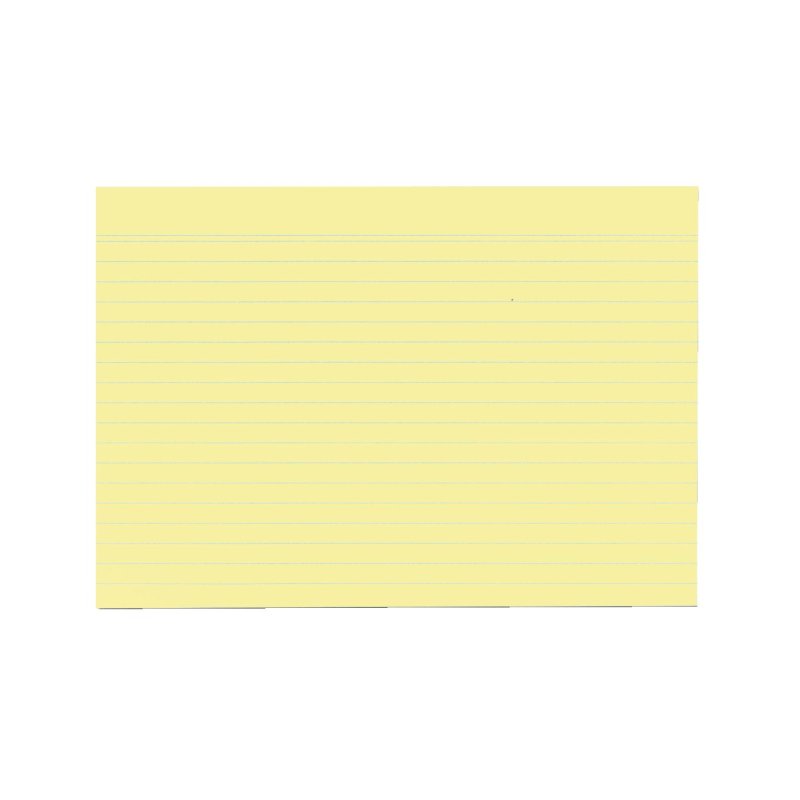 herlitz Fiches bristol, A5, ligné, jaune