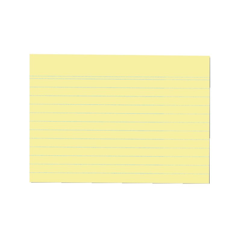 herlitz Fiches bristol, A6, ligné, 170 g/m2, jaune