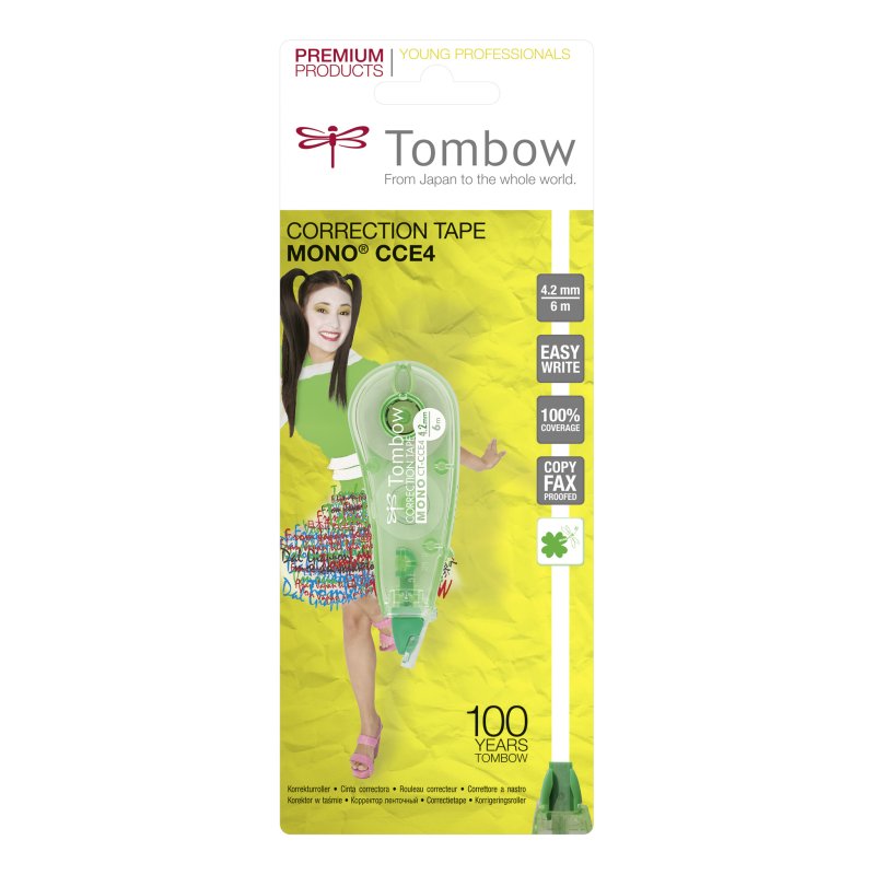 Tombow CT-CCE4 film/bande correcteur 6 m Vert, Transparent 1 pièce(s)