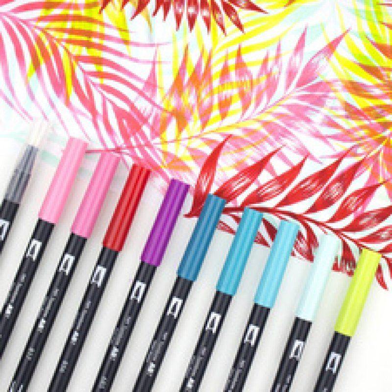 TOMBOW Feutre double pointe ABT DUAL BRUSH PEN, tons gris