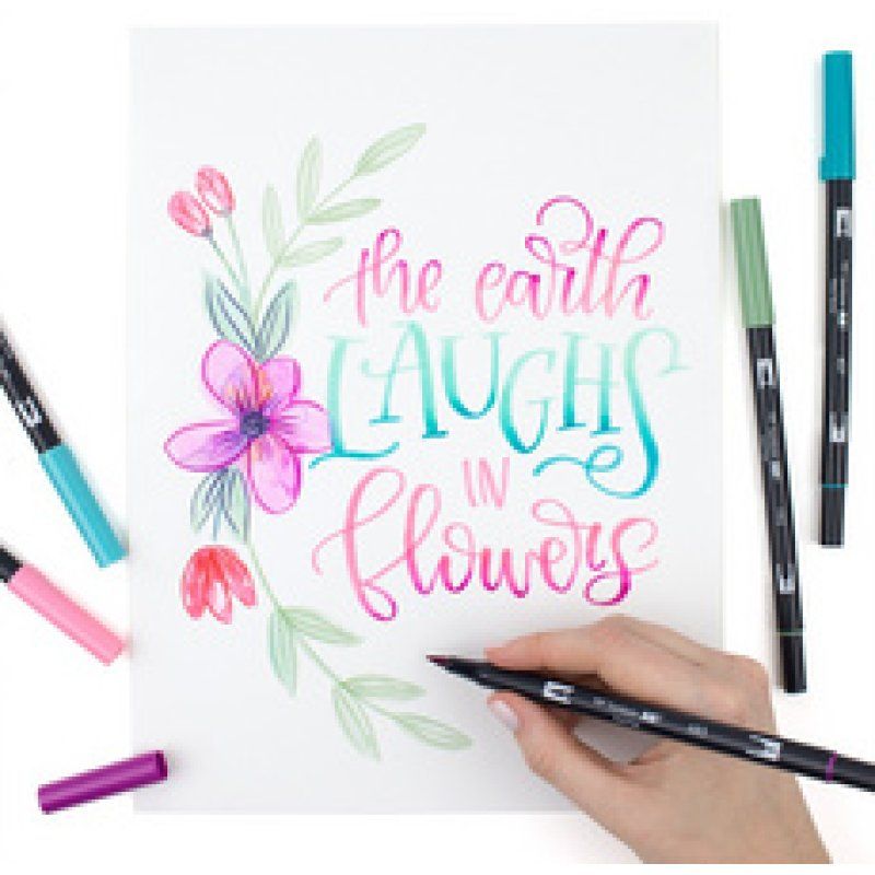 TOMBOW Feutre double pointe ABT DUAL BRUSH PEN, tons gris