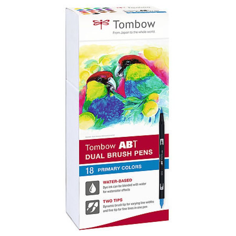 TOMBOW Feutre double pointe "ABT DUAL BRUSH PEN", primaires