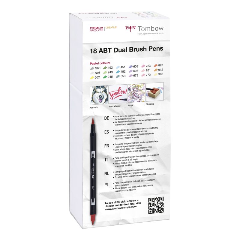Tombow ABT-18P-5 stylo-feutre Fin 18 pièce(s)
