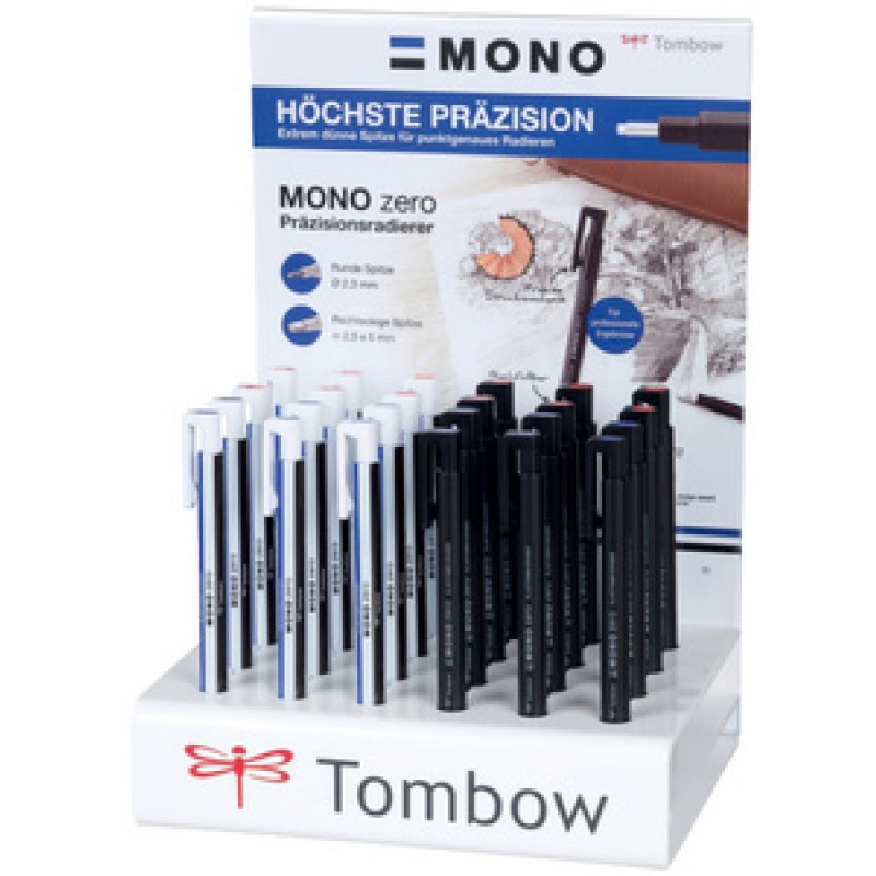 TOMBOW Stylo-gomme "MONO zero", présentoir de 24