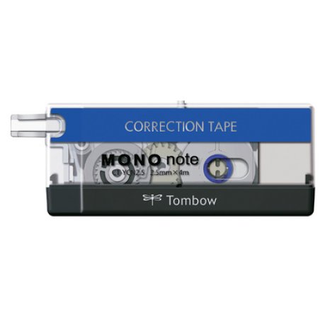 TOMBOW Roller de correction "MONO note", 2,5 mm x 4 m, noir