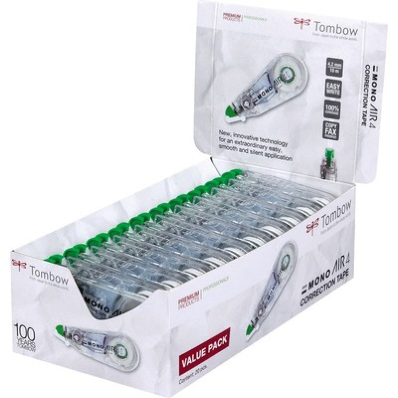Tombow CT-CA4-20 film/bande correcteur 10 m Vert, Transparent, Blanc 20 pièce(s)