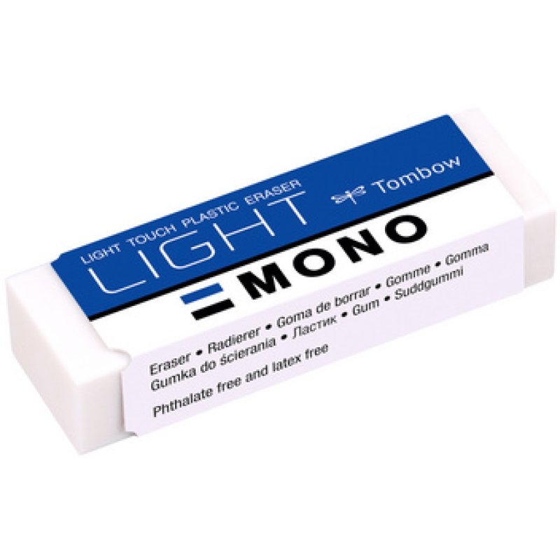 Tombow Gomme en plastique "MONO light", blanc