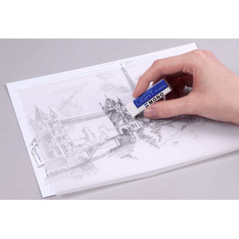 Tombow Gomme en plastique "MONO light", blanc