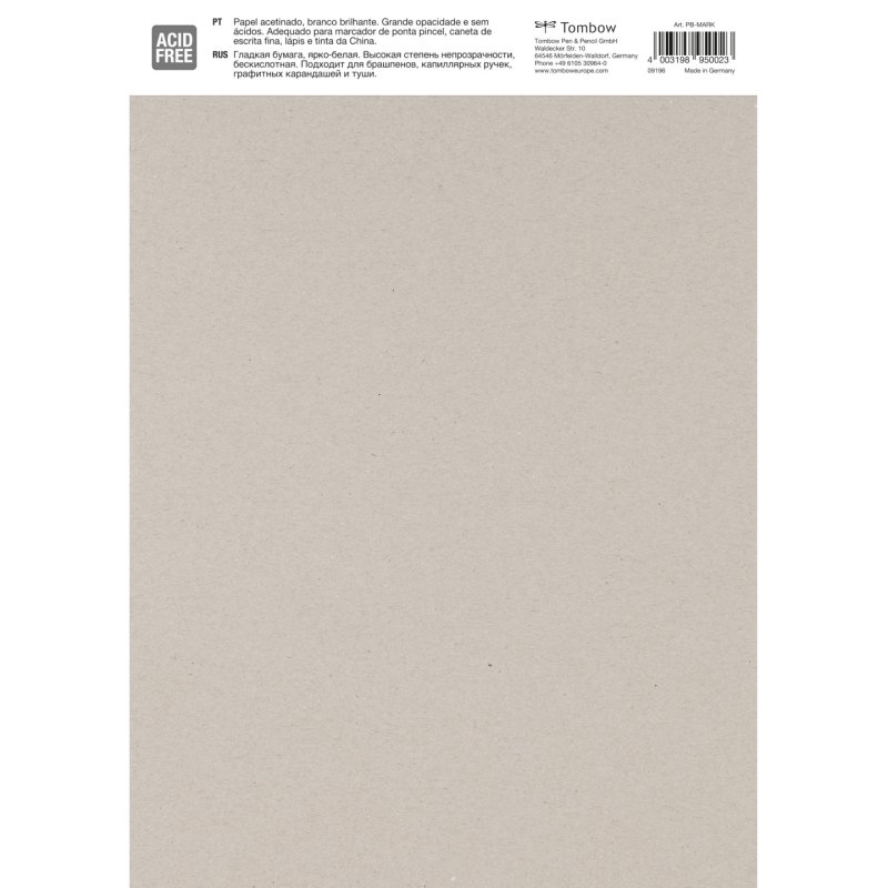 Tombow Bloc de papier dessin "Bristol", A4, uni, 250 g/m2