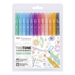 Tombow Feutre double pointe "TwinTone" Pastell Colours
