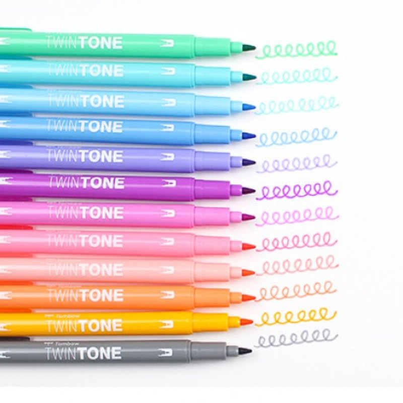 Tombow Feutre double pointe "TwinTone" Pastell Colours