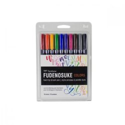 Tombow Stylo de calligraphie Fudenosuke, dureté 1, set de 10