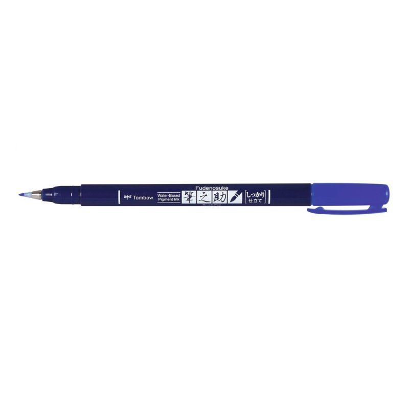 Tombow Stylo de calligraphie Fudenosuke, bleu