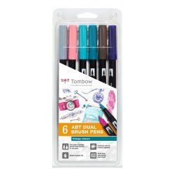 Tombow ABT-6P-5 felt pen Fine/Extra Bold Multicolour 6 pc(s)