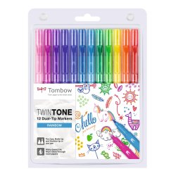 Tombow Feutre double pointe "TwinTone" Rainbow, set de 12