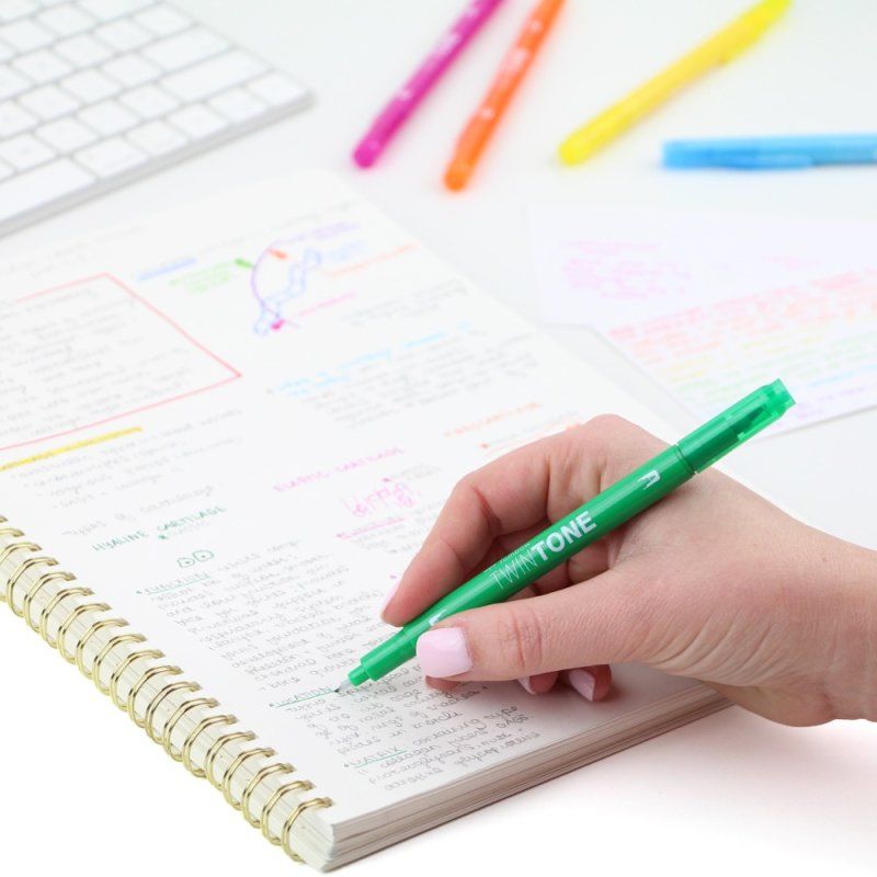 Tombow TwinTone marqueur 12 pièce(s) Pointe fine/ogive Multicolore