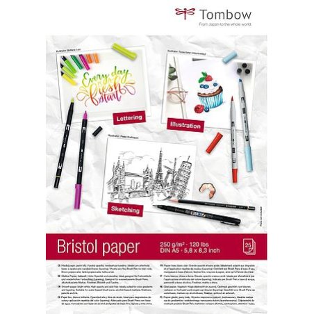 Tombow Bristol paper DIN A5 Art paper 25 sheets