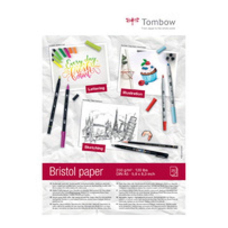 Tombow Bloc de papier dessin "Bristol", A6, uni, 250 g/m2