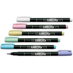 Tombow Stylo de calligraphie Fudenosuke Pastel, blanc