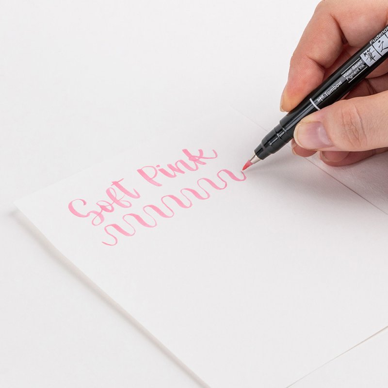 Tombow Stylo de calligraphie Fudenosuke Pastel, étui carton