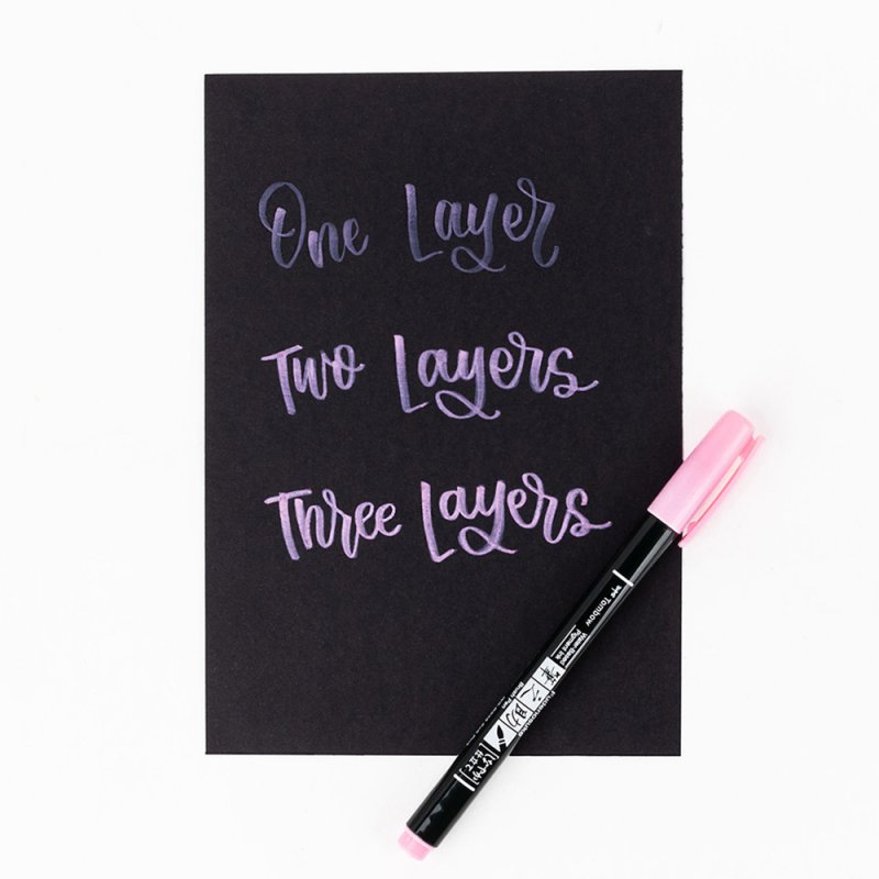 Tombow WS-BS-6P marker 6 pc(s) Brush tip Blue, Green, Pink, Violet, White, Yellow